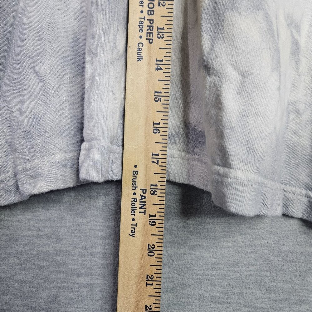 Enza Costa Tie-Dye Blue Ivory Women's sweatshirt Cropped Hoodie Size M - Picture 4 of 7